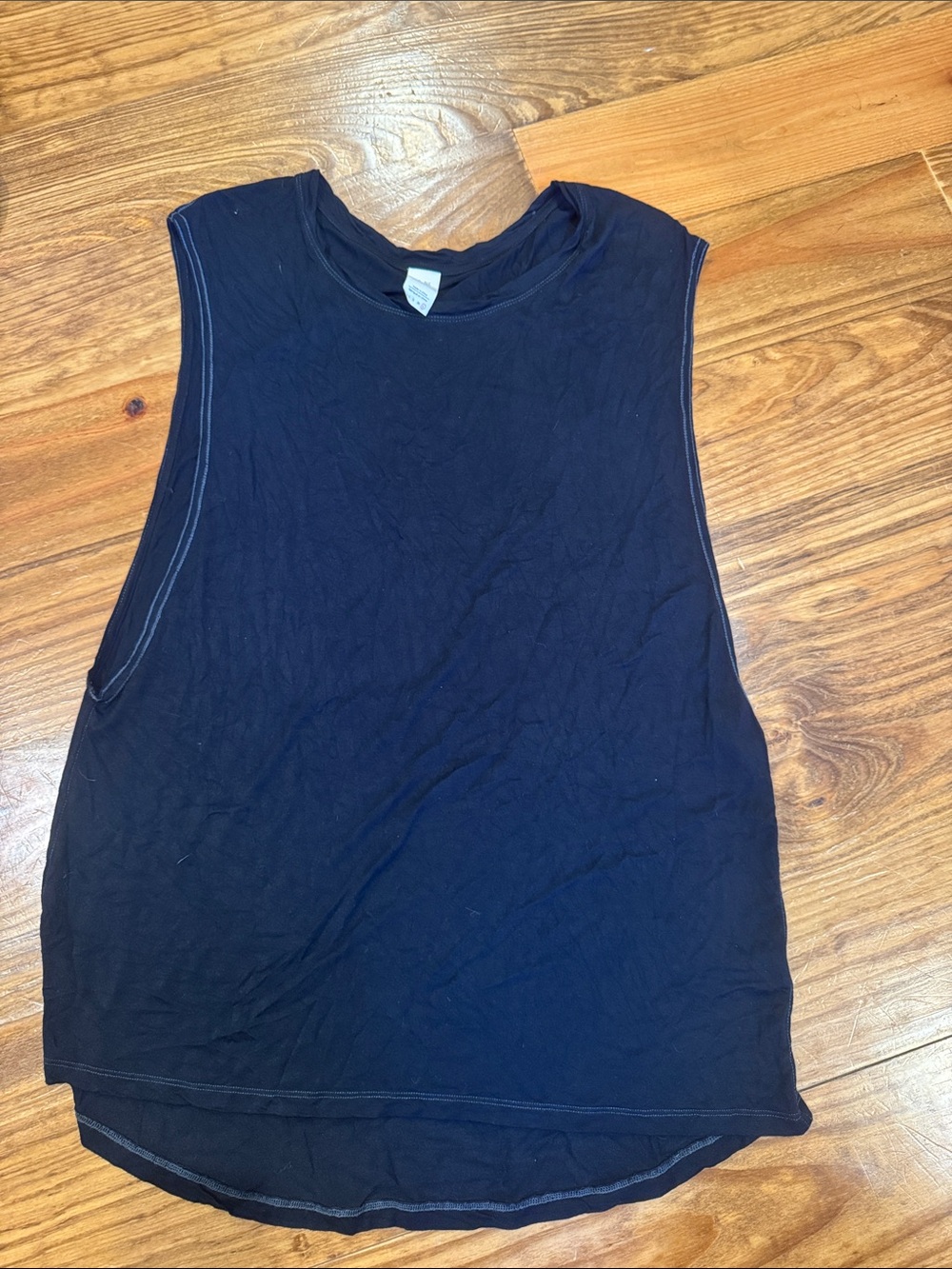 We The Free Black Muscle Tank Top